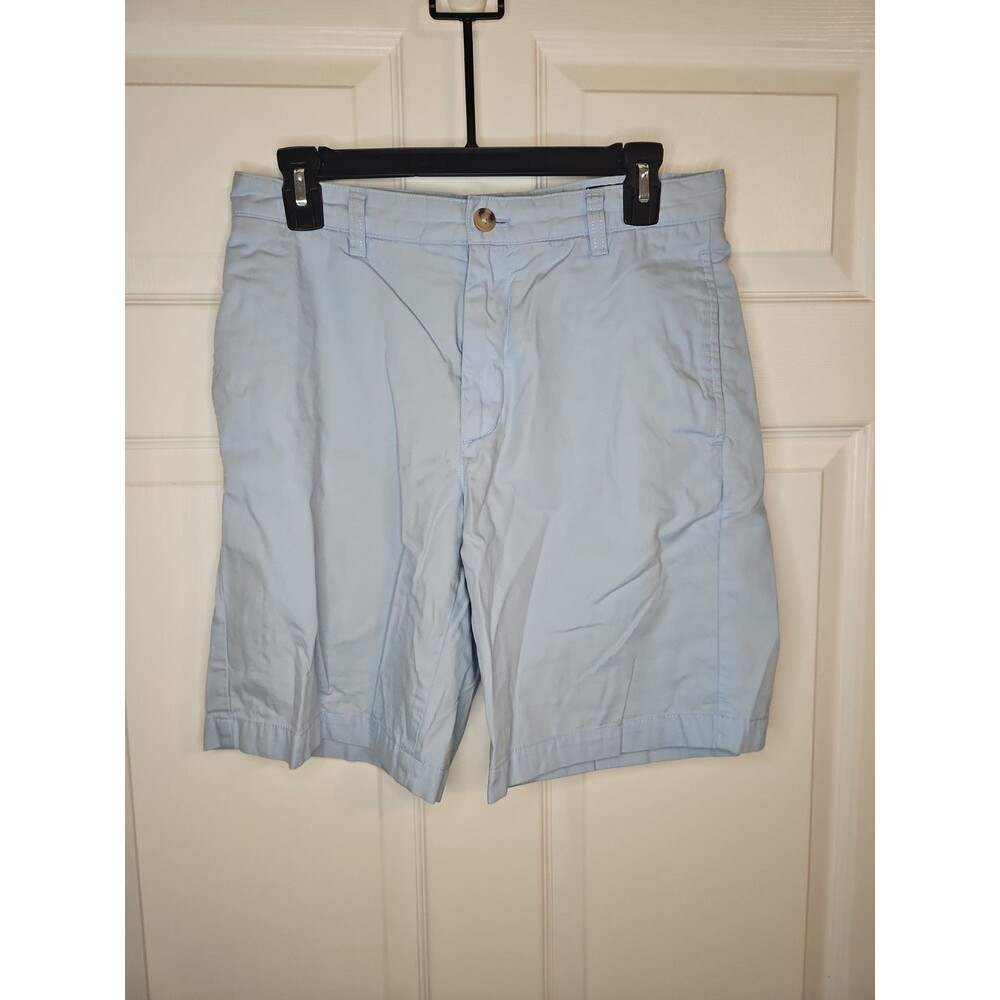 Vineyard Vines Mens Flat Front Beach Chino Club Shorts Light Blue Size 30